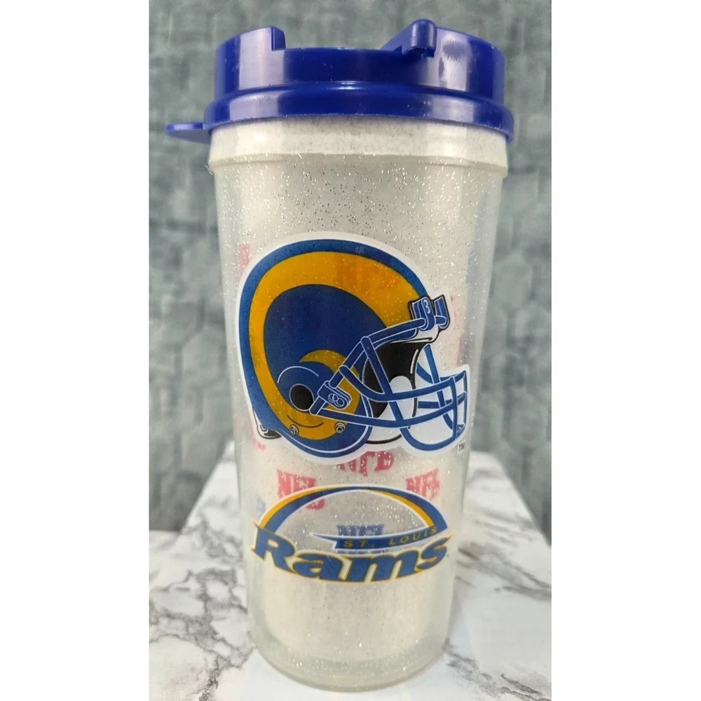 Vintage 1990s - NFL St. Louis Rams -‎ Glitter Tumbler